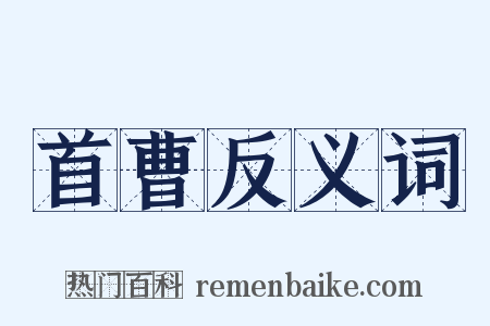 首曹反义词是什么意思的图片